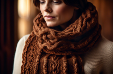 Как связать красивый шарф спицами