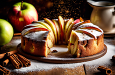 Шарлотка с яблоками и корицей: вкусное сочетание для сладкого удовольствия