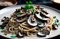Гречневая лапша с грибами и сливочным соусом: рецепт и секреты приготовления