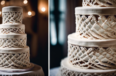 Как украсить свадебный торт элементами макраме