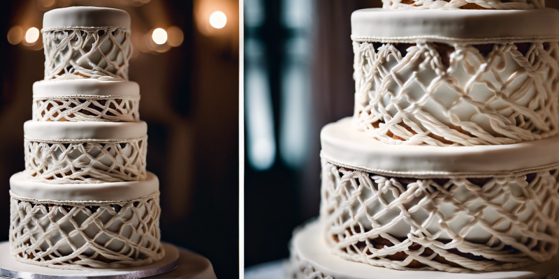 Как украсить свадебный торт элементами макраме