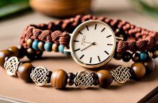Наручные часы и браслеты в стиле макраме