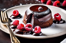 Шоколадный фондан с малиной: нежный десерт для истинных гурманов