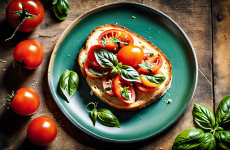 Брускетта с помидорами и базиликом: простой и вкусный рецепт