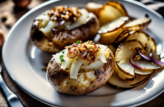 Печеная картошка с луком и чесноком: простой и вкусный рецепт для ужина