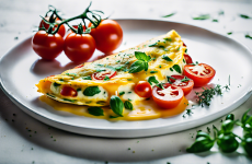 Омлет с помидорами и сыром: простой рецепт для здорового завтрака